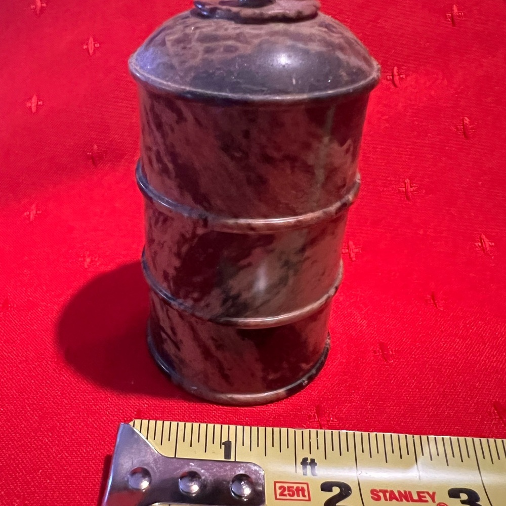 Vintage Oval Soapstone Trinket Box